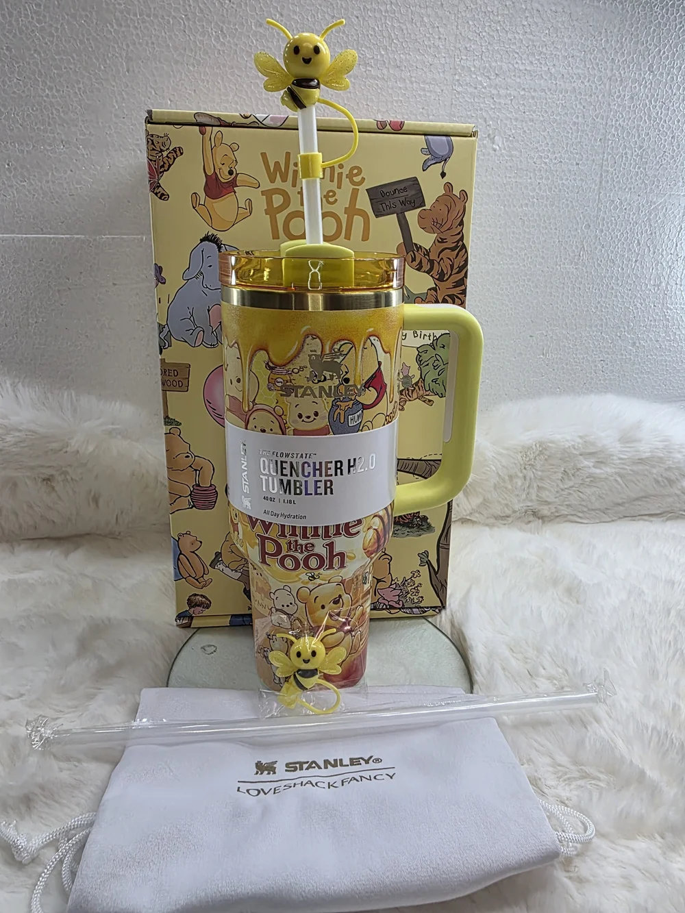 Yellow Stanley Insulated Quencher Tumbler with Handle